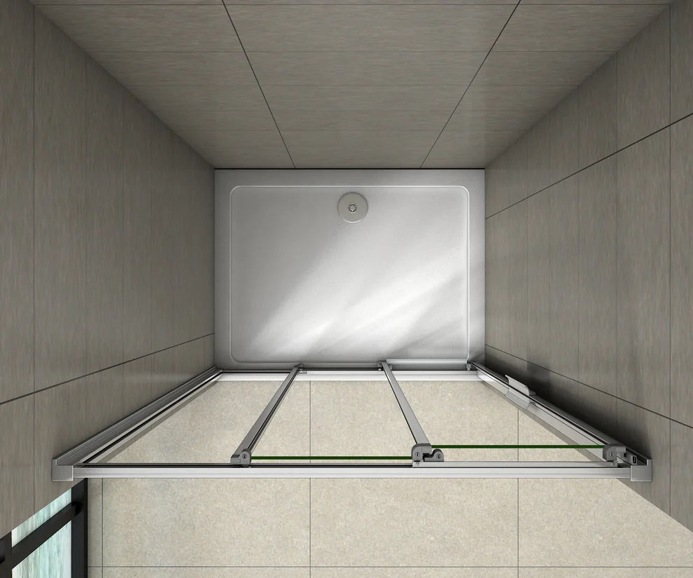 Posuvné sprchové dveře 120x195 cm, 6mm bezpečnostní NANO sklo EasyClean, leštěný hliníkový profil v chromu – moderní design, snadná údržba, univerzální montáž (levá/pravá), korozivzdorné, těsnění proti úniku vody, vhodné do malých i velkých koupelen.