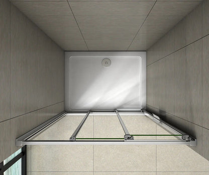 Posuvné sprchové dveře 120x195 cm, 6mm bezpečnostní NANO sklo EasyClean, leštěný hliníkový profil v chromu – moderní design, snadná údržba, univerzální montáž (levá/pravá), korozivzdorné, těsnění proti úniku vody, vhodné do malých i velkých koupelen.