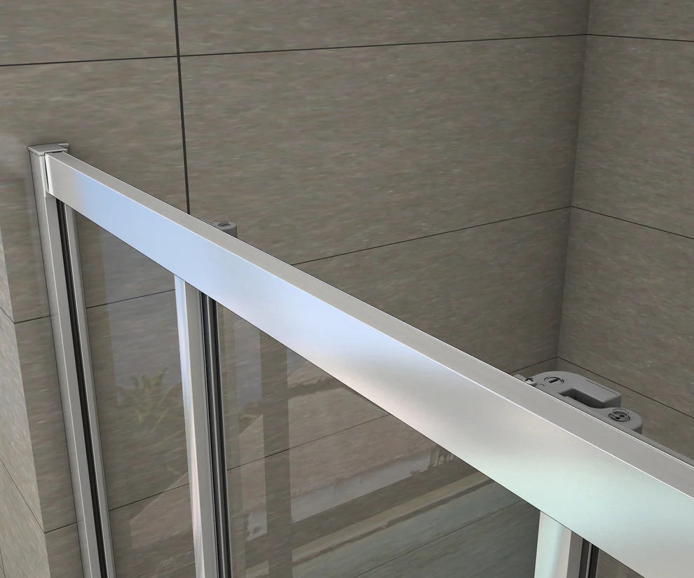 Posuvné sprchové dveře 120x195 cm, 6mm bezpečnostní NANO sklo EasyClean, leštěný hliníkový profil v chromu – moderní design, snadná údržba, univerzální montáž (levá/pravá), korozivzdorné, těsnění proti úniku vody, vhodné do malých i velkých koupelen.