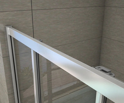 Posuvné sprchové dveře 120x195 cm, 6mm bezpečnostní NANO sklo EasyClean, leštěný hliníkový profil v chromu – moderní design, snadná údržba, univerzální montáž (levá/pravá), korozivzdorné, těsnění proti úniku vody, vhodné do malých i velkých koupelen.