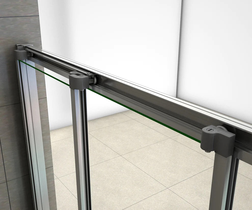 Posuvné sprchové dveře 120x195 cm, 6mm bezpečnostní NANO sklo EasyClean, leštěný hliníkový profil v chromu – moderní design, snadná údržba, univerzální montáž (levá/pravá), korozivzdorné, těsnění proti úniku vody, vhodné do malých i velkých koupelen.