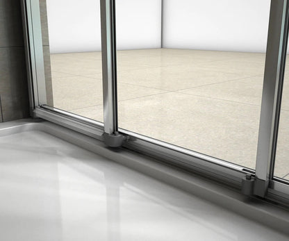 Posuvné sprchové dveře 120x195 cm, 6mm bezpečnostní NANO sklo EasyClean, leštěný hliníkový profil v chromu – moderní design, snadná údržba, univerzální montáž (levá/pravá), korozivzdorné, těsnění proti úniku vody, vhodné do malých i velkých koupelen.