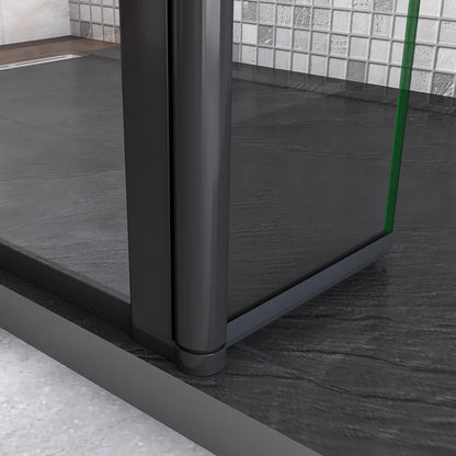 Walk In sprchová zástěna černá – 8mm NANO sklo, nastavitelná 70–140 cm, teleskopická vzpěra a moderní design pro malé koupelny.