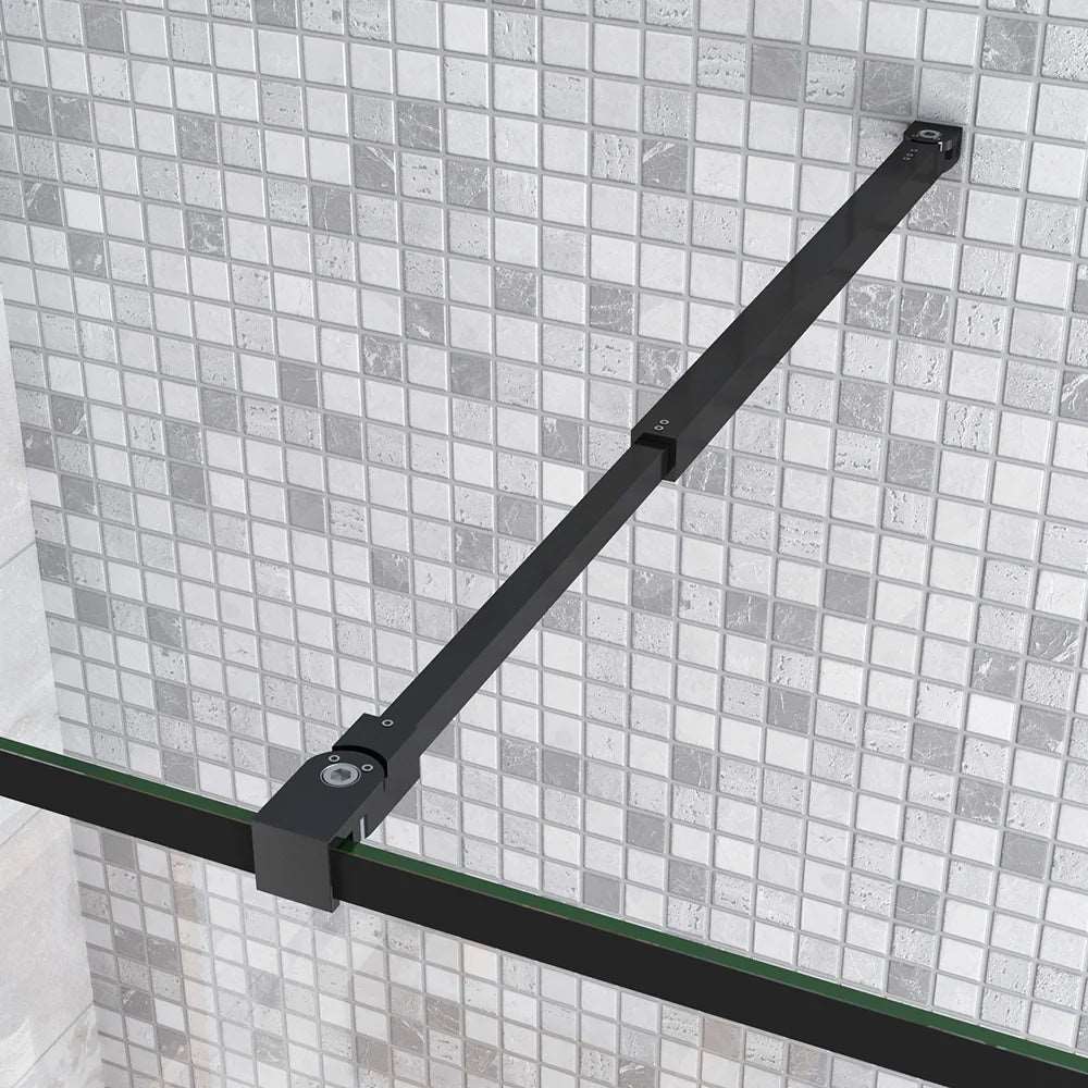 AICA Sprchová zástěna WALK IN PATERN08BP73, velikost od 70-140cm, 8mm NANO sklo, 30/40cm otočný panel, vzpěra 73-120cm, Výška 200cm