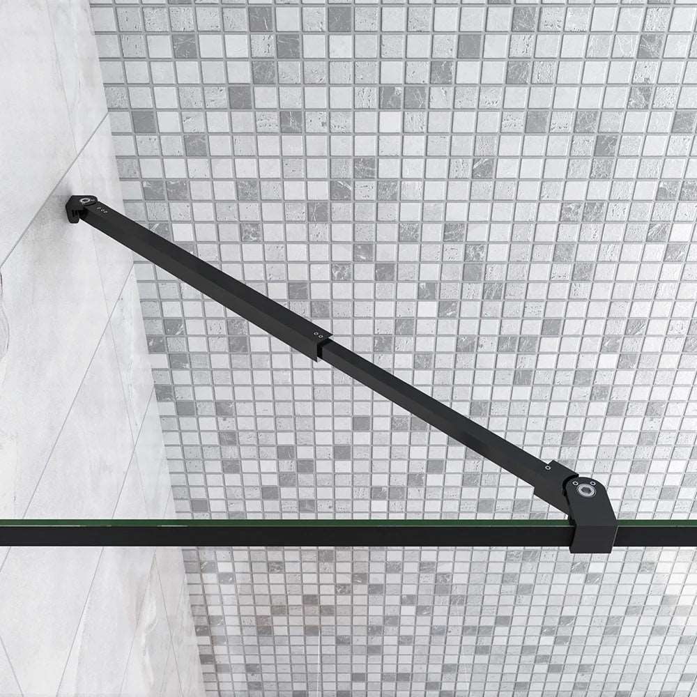 AICA Sprchová zástěna WALK IN PATERN08BP73, velikost od 70-140cm, 8mm NANO sklo, 30/40cm otočný panel, vzpěra 73-120cm, Výška 200cm
