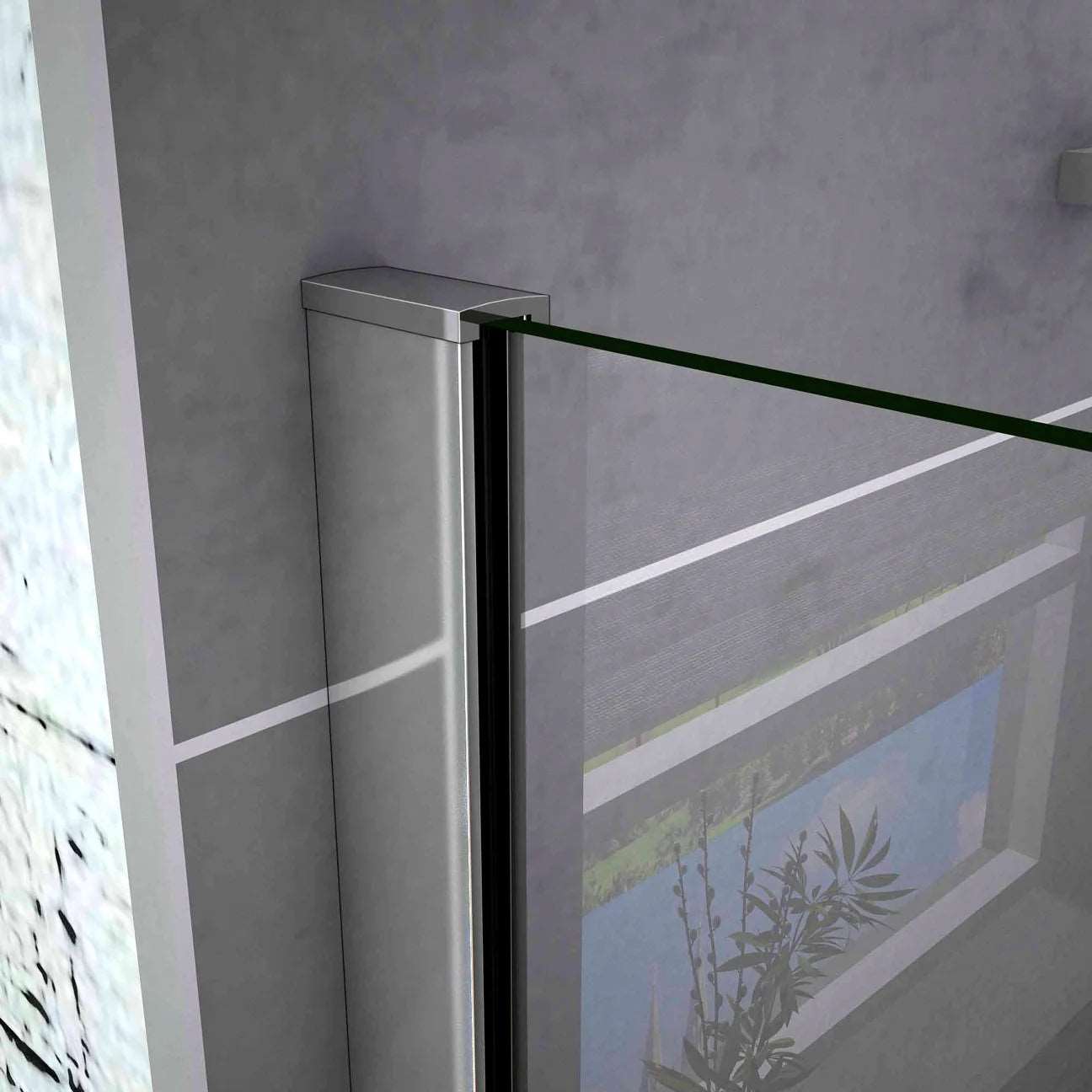 Čtvercový sprchový kout s 6mm nano sklem EasyClean – otočné sprchové dveře, boční panel, chromované madlo, leštěný hliníkový profil. Bezpečnostní skleněná sprchová kabina 80x80cm a 90x90cm s nastavitelnými vzpěrami. Moderní design do malých i velkých koupelen