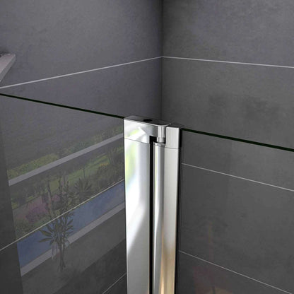 Čtvercový sprchový kout s 6mm nano sklem EasyClean – otočné sprchové dveře, boční panel, chromované madlo, leštěný hliníkový profil. Bezpečnostní skleněná sprchová kabina 80x80cm a 90x90cm s nastavitelnými vzpěrami. Moderní design do malých i velkých koupelen