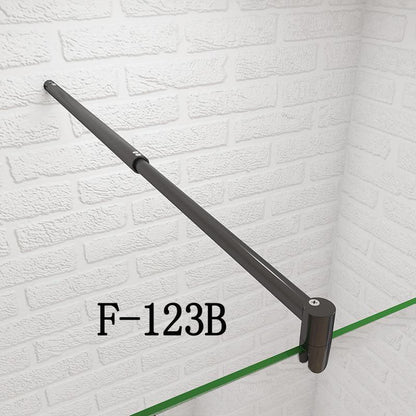 Walk in sprchová zástěna s privacy pásem, černá designová zástěna do koupelny s 10mm nano bezpečnostním sklem a anti-explosion fólií. Nastavitelná šířka 70-140cm, výška 200cm, univerzální montáž (vlevo/vpravo), černá hliníková vzpěra F-123B/F-084B. Moderní sprchový kout s neprůhledným středovým pásem pro soukromí.