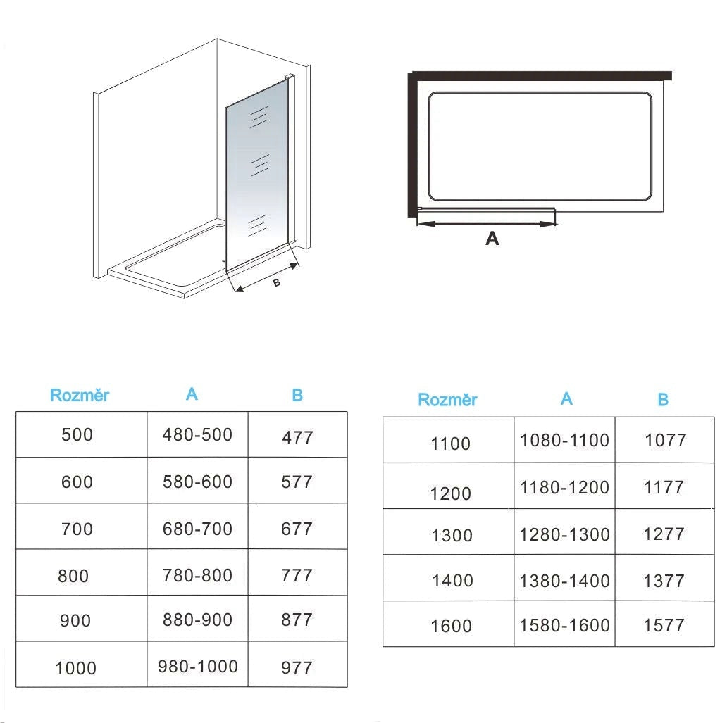 Walk-In sprchová zástěna privacy s 10mm NANO sklem a středovým matným pásem - chromový design pro moderní koupelnu (rozměry 70-140cm, výška 200cm, anti-explosion fólie, EasyClean povrch)