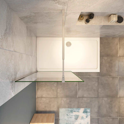 Walk-In sprchová zástěna privacy s 10mm NANO sklem a středovým matným pásem - chromový design pro moderní koupelnu (rozměry 70-140cm, výška 200cm, anti-explosion fólie, EasyClean povrch)