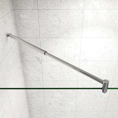 Walk-In sprchová zástěna privacy s 10mm NANO sklem a středovým matným pásem - chromový design pro moderní koupelnu (rozměry 70-140cm, výška 200cm, anti-explosion fólie, EasyClean povrch)