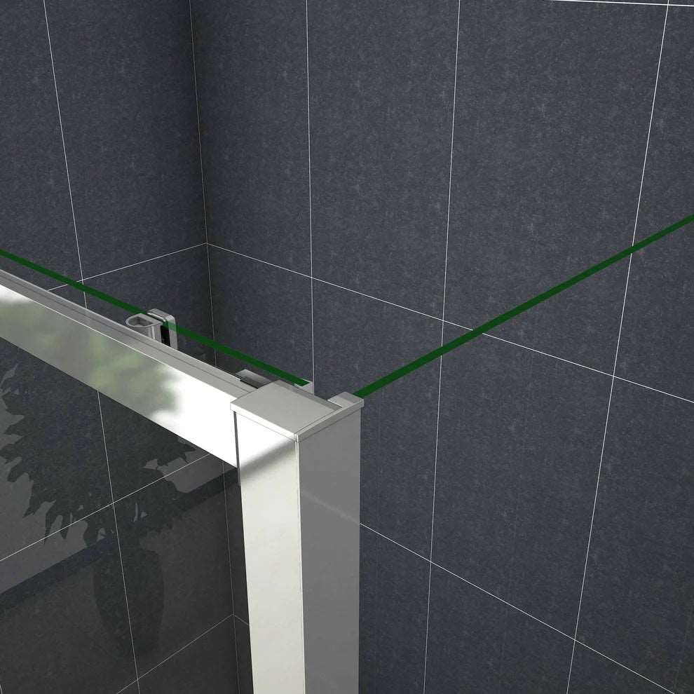 AICA sprchový kout obdélníkový SI-19-SPI-R s posuvnými dveřmi (100-140cm) a bočním panelem | 5mm NANO sklo EasyClean | chromový design | výška 190cm | odolný proti korozi | montážní set včetně | moderní sprchový box do koupelny | česká distribuce