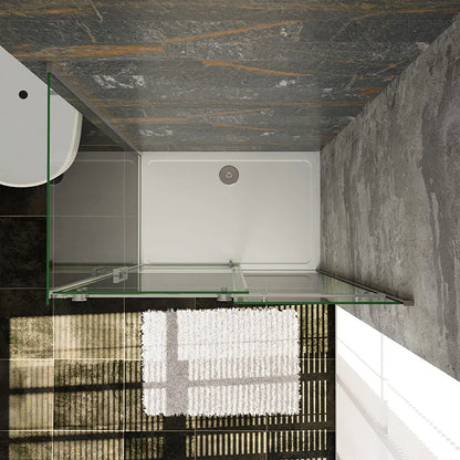AICA Sprchový kout obdélníkový s posuvnými dveřmi 100-160cm | Boční panel 70-100cm | 6mm NANO bezpečnostní sklo s EasyClean | Chromové leštěné profily odolné proti korozi | Robustní madlo ze slitiny zinku | Moderní design pro malé i velké koupelny | Snadná instalace a údržba