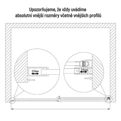 AICA sprchový kout obdélníkový s posuvnými dveřmi SKB-2E-20-8SPKLB-R, rozměry 100-140cm, 8mm tlusté NANO sklo s povrchovou úpravou EasyClean, černý antikorozní hliníkový profil, boční panel 80-90cm, výška 200cm, moderní sprchový box s výklopnými dveřmi, kvalitní koupelnový nábytek, voděodolná konstrukce, snadná instalace sprchového koutu