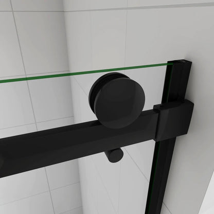 Černé posuvné sprchové dveře SKB-2E-20-8 z 8mm NANO skla - moderní sprchový kout v elegantní černé barvě. Rozměry 100cm, 120cm nebo 140cm šířka × 200cm výška s možností nastavení o ±4cm. Univerzální montáž L/P, hliníkový korozivzdorný profil, bezpečnostní tepelně tvrzené sklo s nano ochranou proti vodnímu kameni. Posuvný systém a madlo ze slitiny zinku. Ideální řešení pro malé i velké koupelny. Snadná údržba, moderní design a vysoká kvalita materiálů