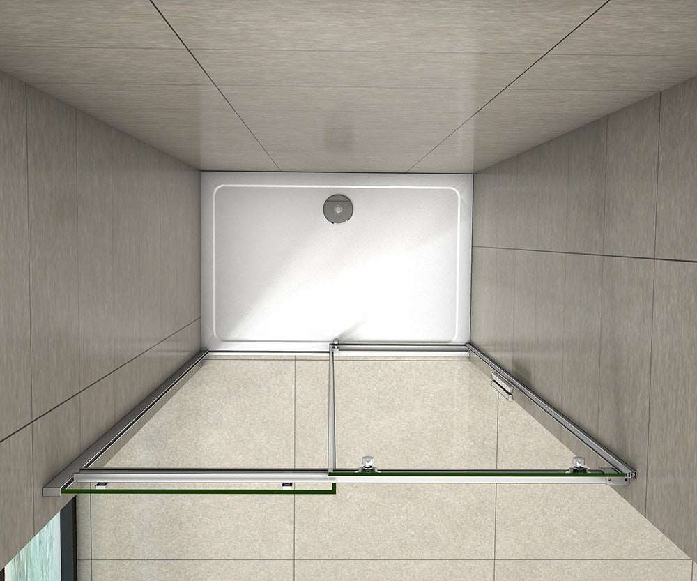 Profesionální posuvné sprchové dveře na míru 100-160 cm s 6mm bezpečnostním NANO sklem EasyClean - voděodolný hliníkový rám v chromu, tiché kolečkové vedení a univerzální levopravá montáž pro moderní koupelnu