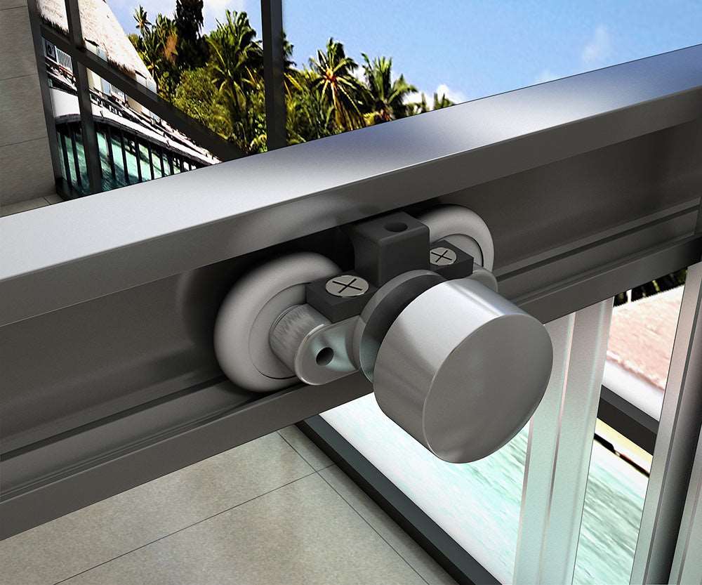 Profesionální posuvné sprchové dveře na míru 100-160 cm s 6mm bezpečnostním NANO sklem EasyClean - voděodolný hliníkový rám v chromu, tiché kolečkové vedení a univerzální levopravá montáž pro moderní koupelnu