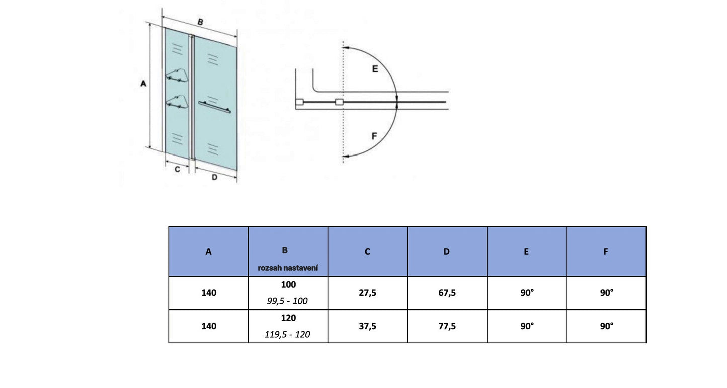 AICA Vanová zástěna otočná V2S-HCF70 - moderní chromová skleněná přepážka do vany 100-120cm s věšákem na ručník, 2 skleněnými poličkami a vzpěrou. 6mm NANO čiré bezpečnostní sklo EasyClean, otočná 180°, vhodná pro malé i velké koupelny.