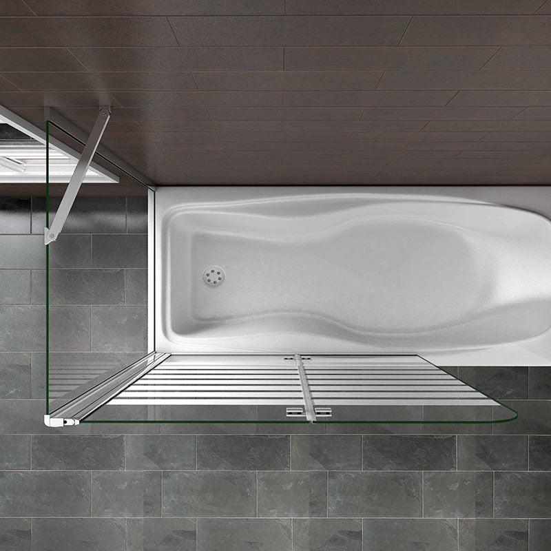 AICA vanová zástěna skládací VS2E-12YSPVS – 2-dílná NANO 6mm vzorované sklo s bočním panelem (70/75/80x140 cm), chrom, leštěný hliník. Rozměry 120x140 cm, EasyClean ESG, otočná vzpěra, levá/pravá montáž. Bezpečnostní skleněná zástěna do vany s těsněním a lištou.