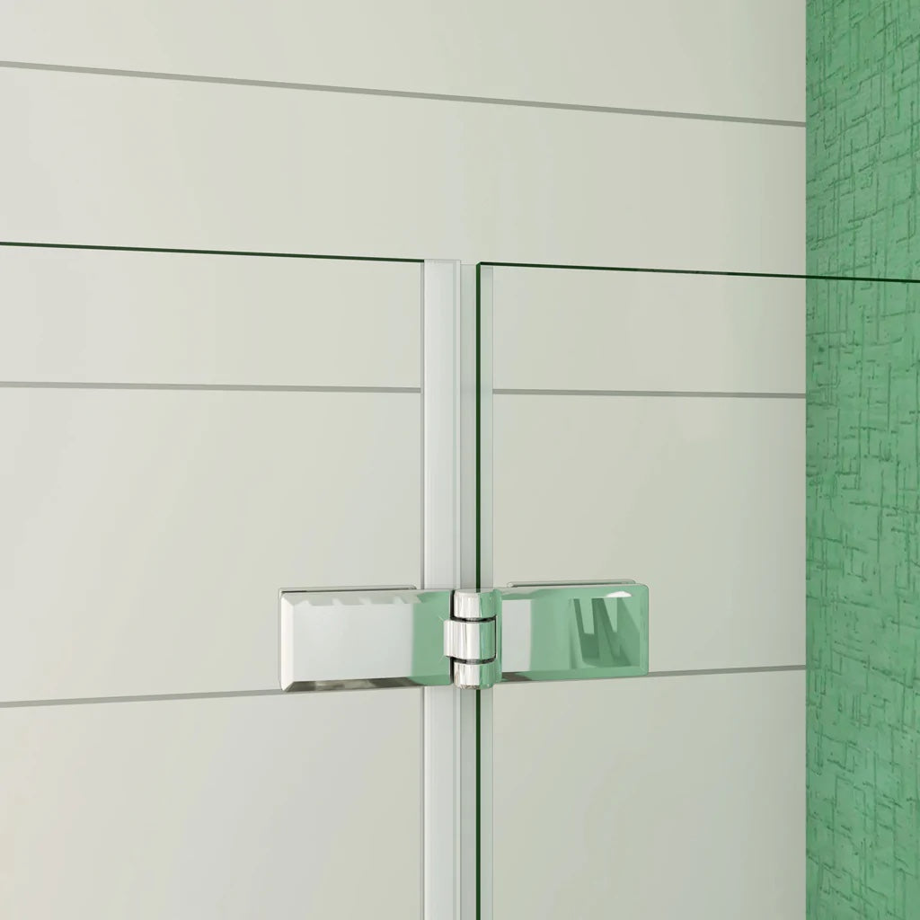 AICA Vanová zástěna skládací VS2E-12Y, 120x140cm, 2-dílná sprchová zástěna s 6mm NANO vzorovaným sklem a chromovaným hliníkovým profilem. Levá nebo pravá montáž, bezpečnostní sklo EasyClean, moderní koupelnová zástěna s lištou a těsněním.