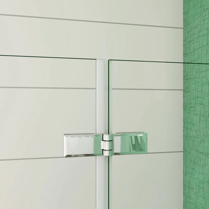 AICA Vanová zástěna skládací VS2E-12Y, 120x140cm, 2-dílná sprchová zástěna s 6mm NANO vzorovaným sklem a chromovaným hliníkovým profilem. Levá nebo pravá montáž, bezpečnostní sklo EasyClean, moderní koupelnová zástěna s lištou a těsněním.