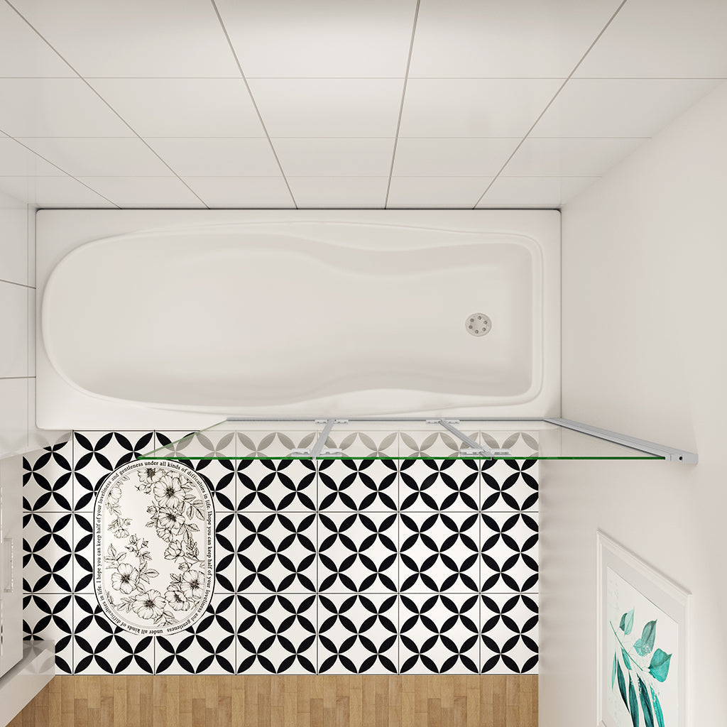 AICA Vanová zástěna skládací VS3E-13-M, 130x140 cm - 3-dílná otočná sprchová zástěna s 6mm nano bezpečnostním sklem EasyClean ESG. Matná šedá barva, montáž levá/pravá, leštěný hliníkový profil odolný proti korozi, zinkové panty pro dlouhou životnost.