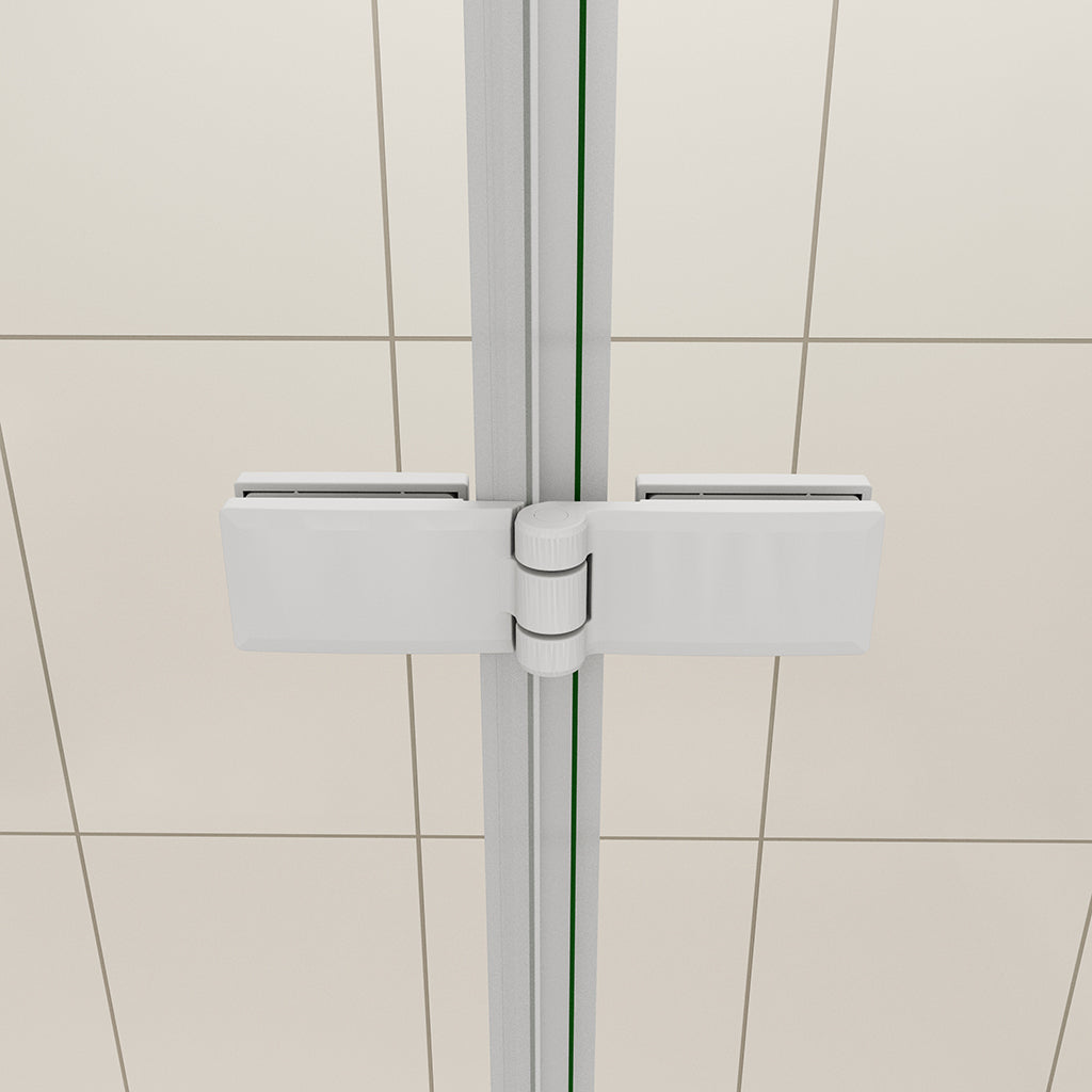 AICA Vanová zástěna skládací VS3E-13-M, 130x140 cm - 3-dílná otočná sprchová zástěna s 6mm nano bezpečnostním sklem EasyClean ESG. Matná šedá barva, montáž levá/pravá, leštěný hliníkový profil odolný proti korozi, zinkové panty pro dlouhou životnost.