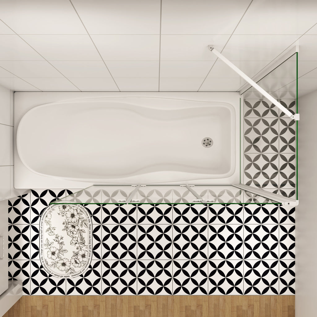 AICA vanová zástěna skládací VS3E-13MSPVS2EM, 3-dílná sprchová zástěna s bočním panelem, 6mm NANO sklo matná šedá, rozměry 130x140 cm, otočná zástěna do vany, česká kvalita, montáž vlevo i vpravo, bezpečnostní sklo EasyClean ESG