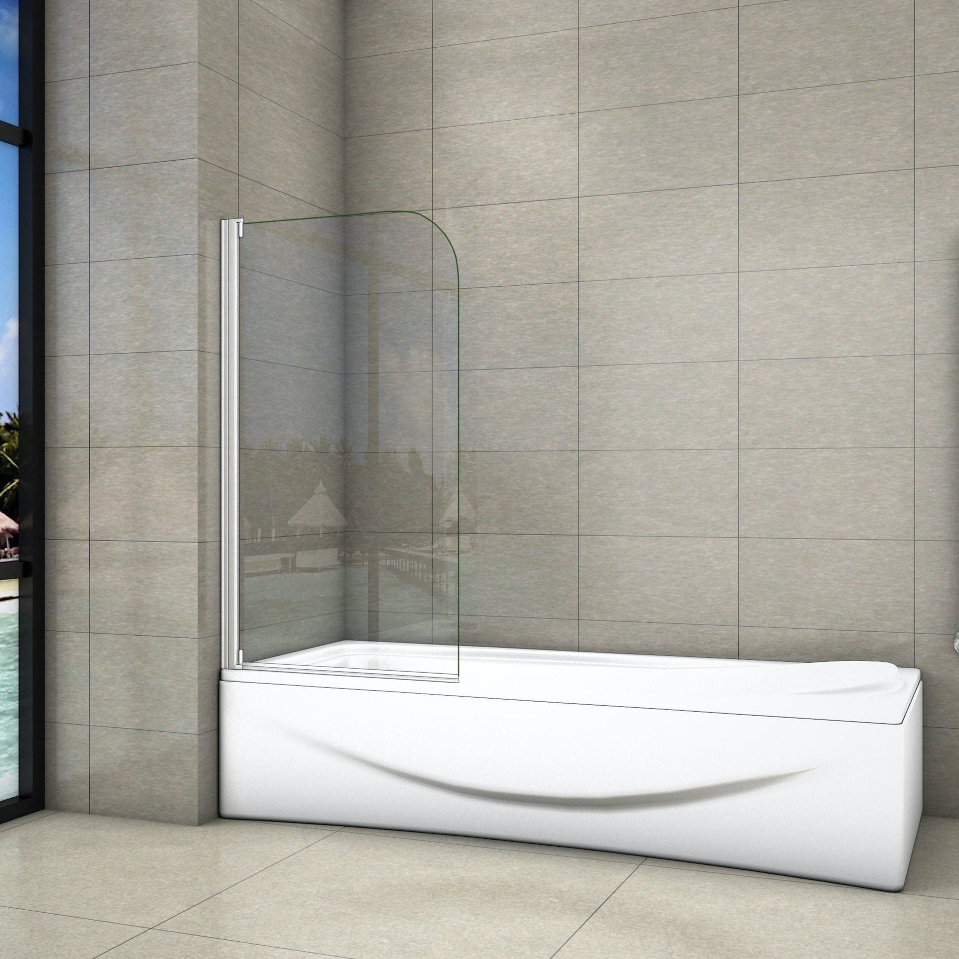 sklopná vanová zástěna nano - pohled s předu